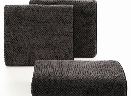 Ręcznik szybkoschnący 50x90 ZOE 1 stalowy z mikrofibry o ryżowej strukturze