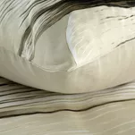 Pościel satynowa 220x200 SPRING 78 jasny beż brąz z wzorem roślinnym z kolekcji Classic - 2