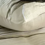 Pościel satynowa 220x200 SPRING 78 jasny beż brąz z wzorem roślinnym z kolekcji Classic - 4