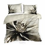 Pościel satynowa 220x200 SPRING 78 jasny beż brąz z wzorem roślinnym z kolekcji Classic - 5