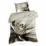 Pościel satynowa 220x200 SPRING 78 jasny beż brąz z wzorem roślinnym z kolekcji Classic - 6