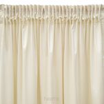 Zasłona na taśmie 140x270 SIBEL welwetowa Pierre Cardin kremowa jednokolorowa - 4