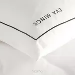 Pościel z makosatyny 160x200 EVA 10B Eva Minge biała z lamówką czarną i napisami - 6