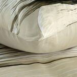 Pościel satynowa 160x200 SPRING 78 jasny beż brąz z wzorem roślinnym z kolekcji Classic - 2