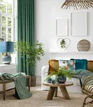 Zasłona gotowa na taśmie 140x270 SIBEL welwetowa Pierre Cardin ciemna mięta jednokolorowa - 11