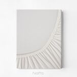 Prześcieradło z bawełny jersey 3 z gumką kremowe 140x200 - 4