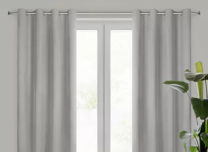 Zasłona na przelotkach 140x250 NITA welwetowa zaciemniająca stalowa jednokolorowa