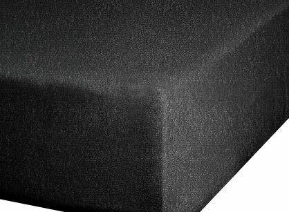 Prześcieradło z bawełny frotte z gumką czarne 220x200 Design 91
