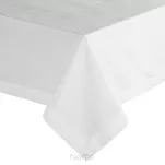 Obrus welwetowy 140x180 MELINDA biały wykończony mankietem - 4