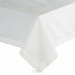 Obrus welwetowy 140x180 MELINDA biały wykończony mankietem - 3