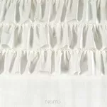 Zasłona na przelotkach 140x250 AURA welwetowa biała jednokolorowa zdobiona w górnej części falbanami - 5