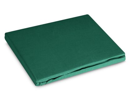 Prześcieradło z bawełny renforce z gumką 180x200 zielone BASIC