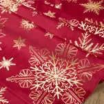 Bieżnik świąteczny 40x140 JOY welwetowy czerwony w śnieżynki - 3