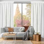 Firana na taśmie 140x270 LUCY biała z gładkiego woalu - 12