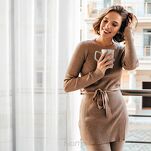 Firana na taśmie 140x270 LUCY biała z gładkiego woalu - 13