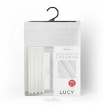 Firana na taśmie 140x270 LUCY biała z gładkiego woalu - 14