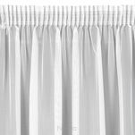 Firana na taśmie 140x270 LUCY biała z gładkiego woalu - 10