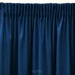Zasłona gotowa na taśmie 140x270 SIBEL welwetowa Pierre Cardin granatowa jednokolorowa - 4