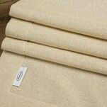 Bieżnik bawełniany 40x180 STELLA 1 złoty zdobiony kantą z wplecioną nicią złotą - 6