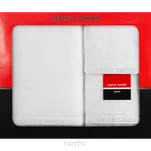 Komplet ręczników EVI Pierre Cardin białe zdobione bordiurą w kolorze ręcznika z logo marki z kolekcji Premium - 5