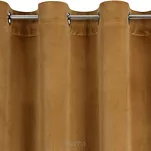 Zasłona na przelotkach 140x250 MELANIE welwetowa miodowa o aksamitnej strukturze - 4
