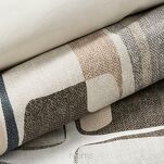 Pościel satynowa 140x200 SPRING 36 beżowa z wzorem geometrycznym z kolekcji Classic - 4