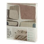 Pościel satynowa 140x200 SPRING 36 beżowa z wzorem geometrycznym z kolekcji Classic - 8