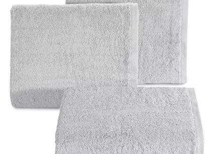 Ręcznik bawełniany 50x90 GŁADKI 2 jednokolorowy srebrny