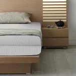 Prześcieradło z żakardowego adamaszku z gumką 120x200 różowe PASY z kolekcji Nova Style - 7