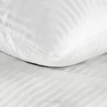 Pościel satynowa 220x200 VERA jednokolorowa gładka biała w prążki - 7