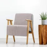 Narzuta na fotel welwetowa 70x160 SOFIA pudrowa pikowana w gęstą jodełkę - 5