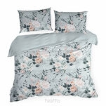 Pościel bawełniana 140x200 ROSITA szara z wzorem róż z kolekcji Classic - 6