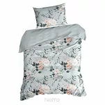 Pościel bawełniana 140x200 ROSITA szara z wzorem róż z kolekcji Classic - 5