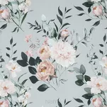 Pościel bawełniana 140x200 ROSITA szara z wzorem róż z kolekcji Classic - 4