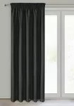 Zasłona na taśmie 140x270 RITA jednokolorowa czarna z miękkiej tkaniny - 8