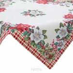 Nakładka świąteczna 100x100 1273 gobelinowa naturalna z z wzorem gwiazdy betlejemskiej - 2