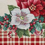 Nakładka świąteczna 100x100 1273 gobelinowa naturalna z z wzorem gwiazdy betlejemskiej - 3