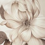 Pościel z makosatyny 220x200 DAKOTA Eva Minge beżowa brązowa wzór botaniczny Premium - 2