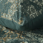 Pościel satynowa 160x200 SPRING 69 ciemna zieleń beż z nadrukiem mozaiki z kolekcji Classic - 2