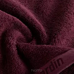 Ręcznik 50x90 EVI Pierre Cardin burgund zdobiony bordiurą w kolorze ręcznika z logo marki - 2