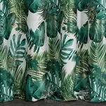 Zasłona na taśmie 140x270 DAVOS welwetowa biała ze złotym nadrukiem egzotycznych liści - 11