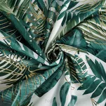 Zasłona na taśmie 140x270 DAVOS welwetowa biała ze złotym nadrukiem egzotycznych liści - 12