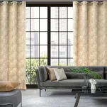 Zasłona na przelotkach 140x250 GOJA zaciemniająca Pierre Cardin kremowa z modnym motywem złotych liści miłorzębu - 13
