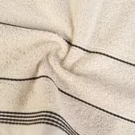 Ręcznik 30x50 MIRA beżowy zdobiony bordiurą w pasy 500 g/m2 - 3
