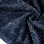 Ręcznik bawełniany 70x140 DAMLA granatowy gładki z subtelną bordiurą - 2