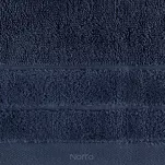 Ręcznik bawełniany 70x140 DAMLA granatowy gładki z subtelną bordiurą 500 g/m2 - 2