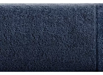 Ręcznik bawełniany 70x140 DAMLA granatowy gładki z subtelną bordiurą