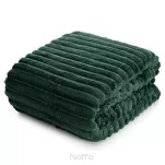 Koc na fotel 70x160 SOFT ciemna zieleń puszysty typu flano z wytłaczanym wzorem Design 91 - 4