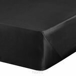 Prześcieradło satyna bawełniana bez gumki NOVA 1 czarne 160x210 - 3