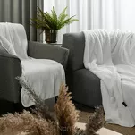 Koc jednokolorowy 150x200 TEDY biały imitujący buklę - 6